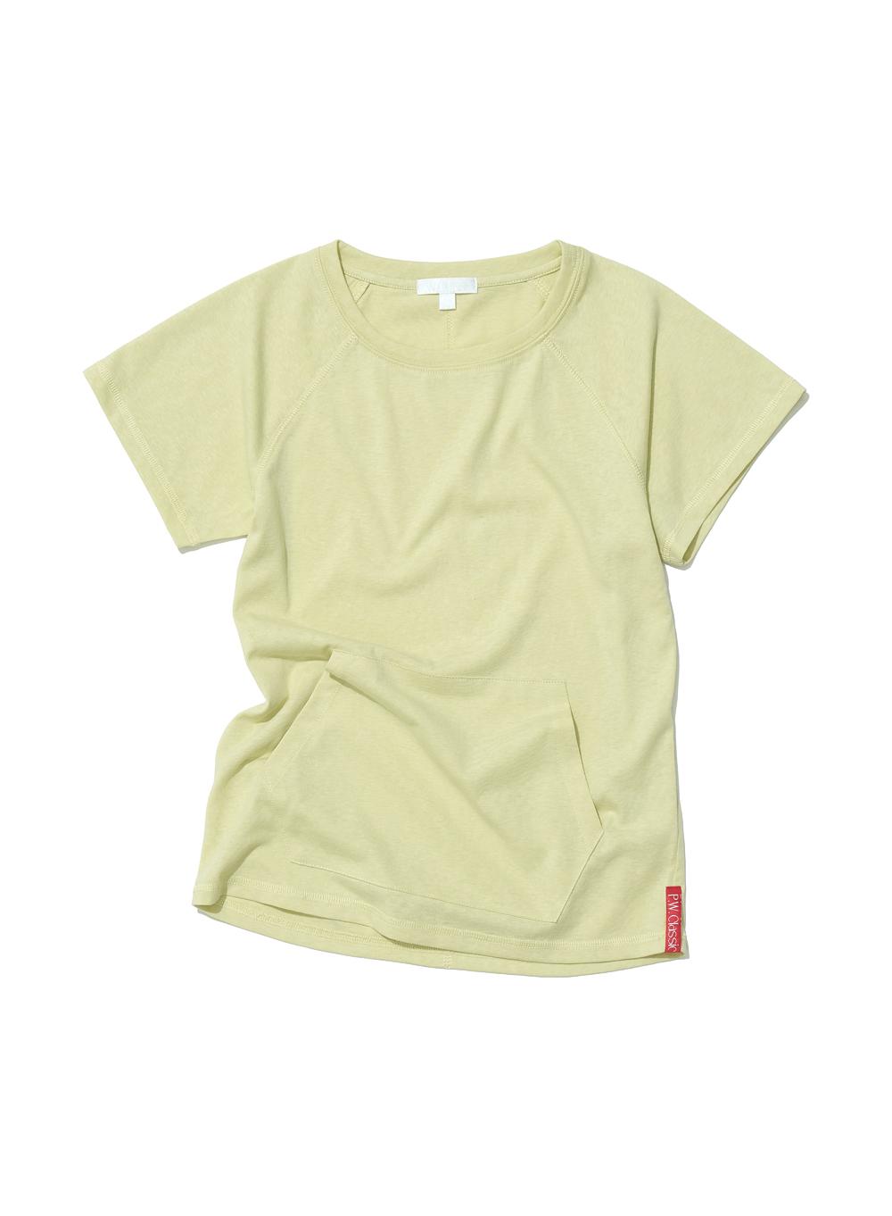 [WOMEN] PWC ROUND NECK POCKET SHORT SLEEVE TEE_LEMON