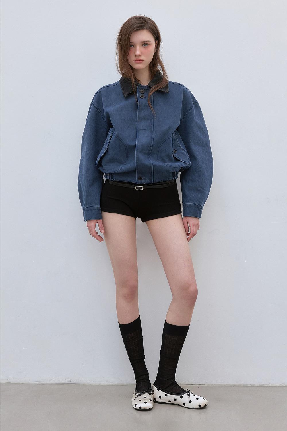 VINTAGE GARMENTS WASHED WORK JACKET (NAVY)