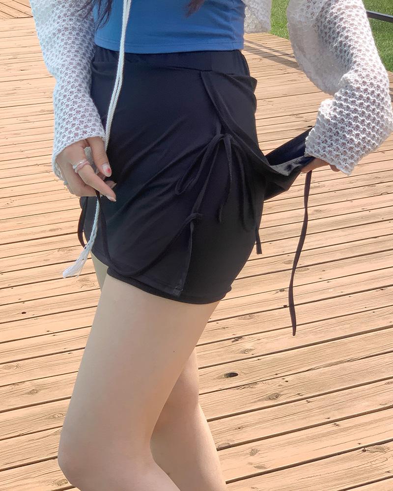 스트링 치마 바지