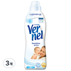 버넬 센서티브 섬유유연제 본품, 900ml, 3개