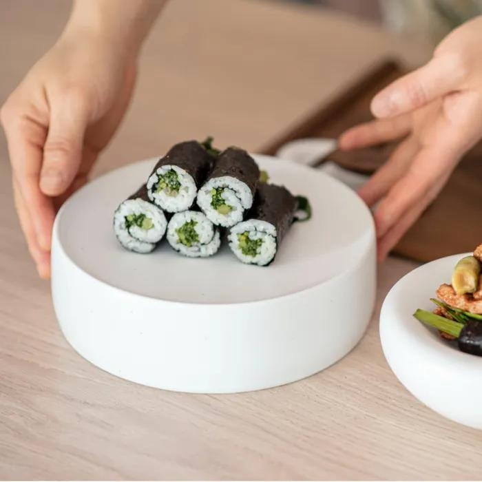 순수 무광 양면굽접시