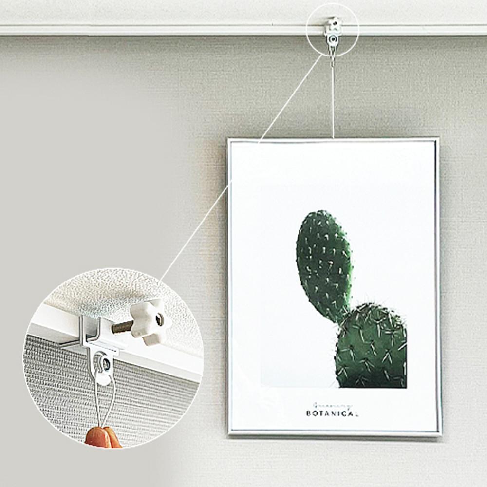 감성다는남자 안뚜리 못없이 액자걸기 와이어 액자걸이 벽걸이 액자레일