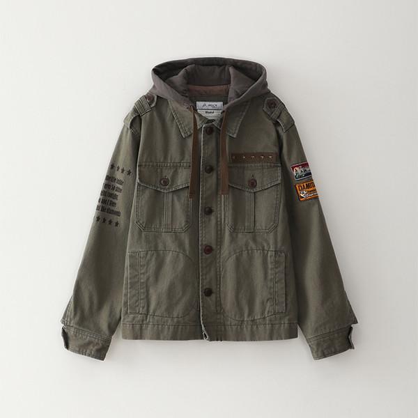 Bluesf vintage washed hoodie jacket