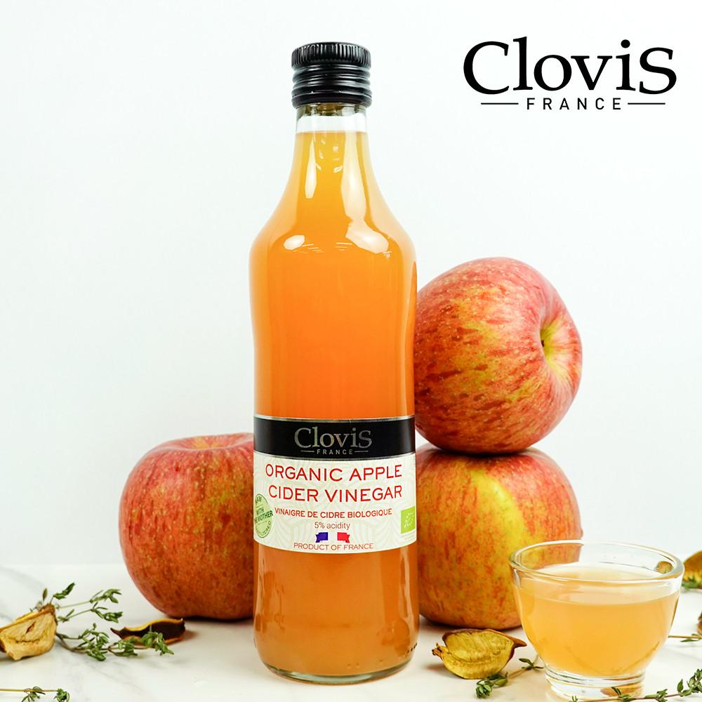 클로비스 유기농 애플사이다 비니거 500ml / 무설탕 천연발효 사과초모식초 애사비 [원산지:프랑스]