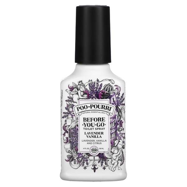 Poo-Pourri, Before-You-Go 화장실 스프레이, 라벤더 바닐라, 118ml(4fl oz)