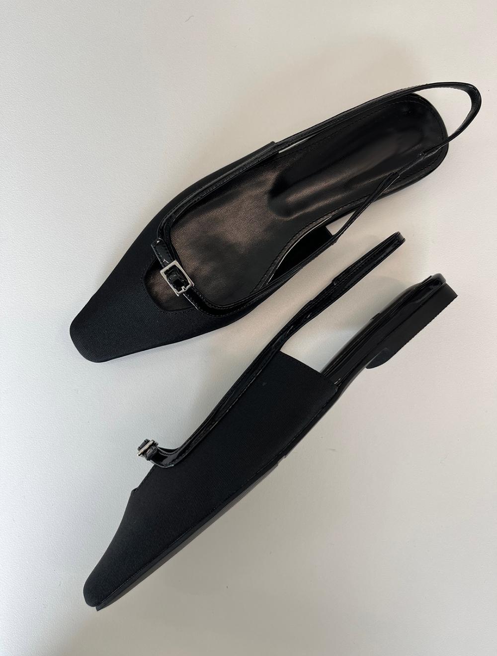 미스트 버클 플랫 뮬 슬링백 (1color)