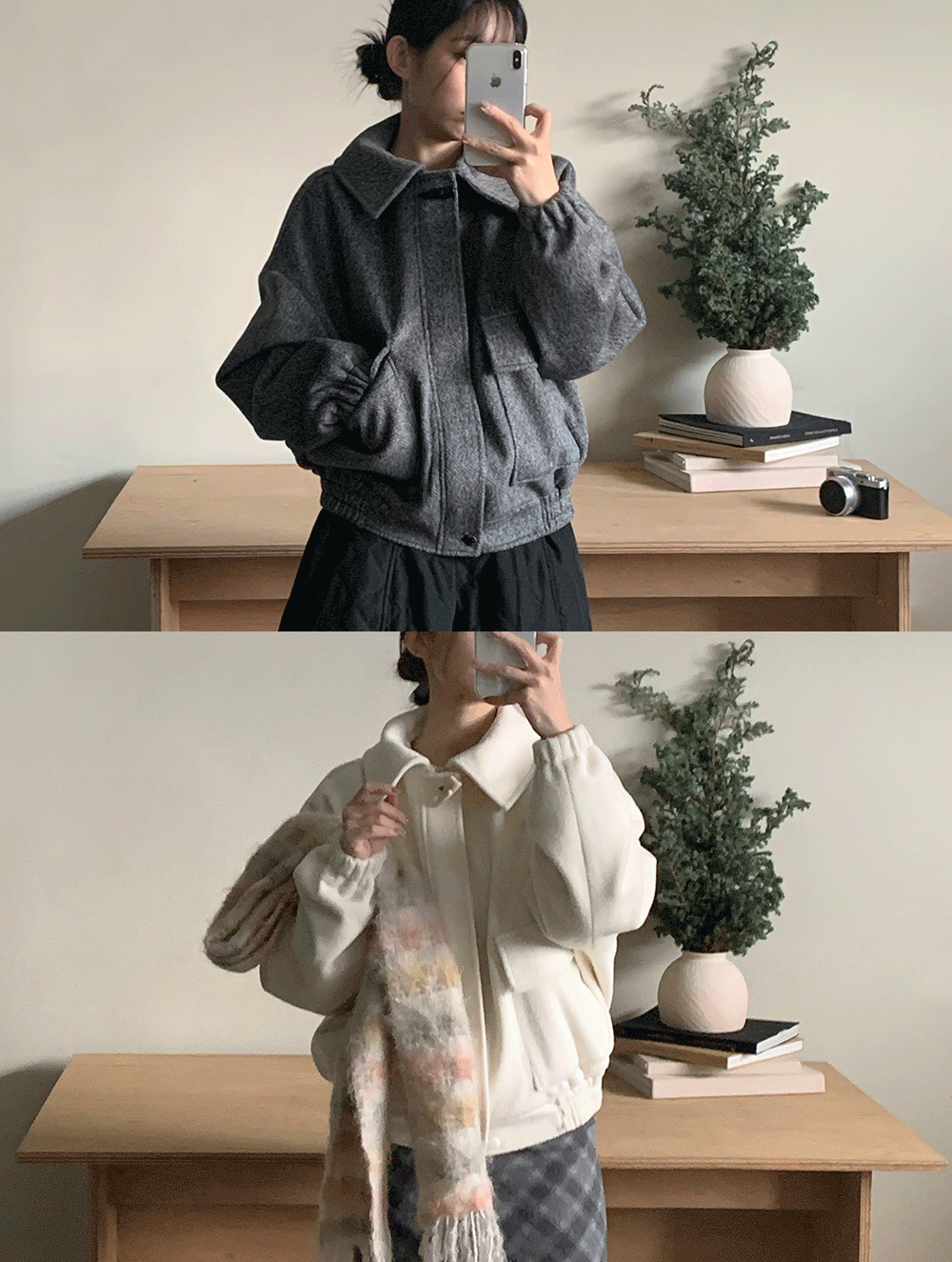 오브이베브 Coti jumper겨울/하객룩/연말룩/점퍼/아우터/자켓/카라/삿포로/두꺼운/한파룩/여행룩