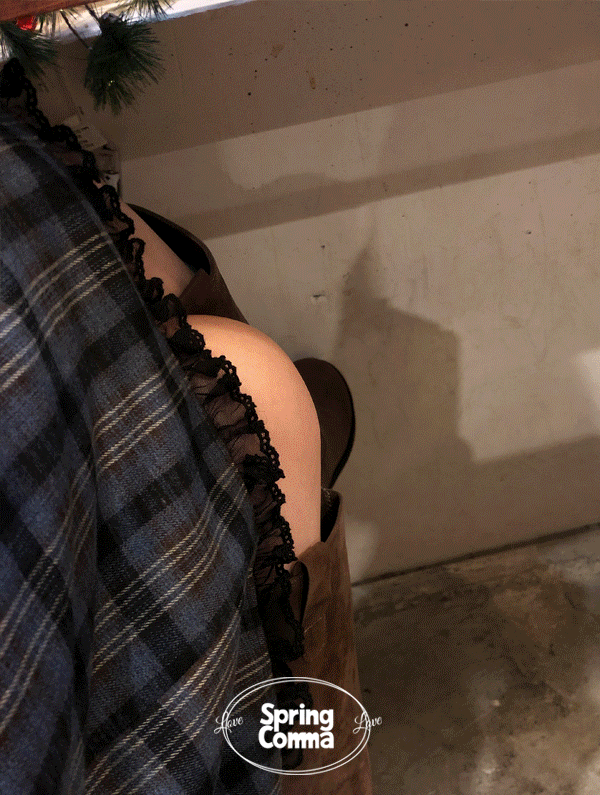 스프링콤마 [MADE][국내제작][당일] 글렌 체크레이스미디스커트 (단독주문만 당일 출고 가능!)