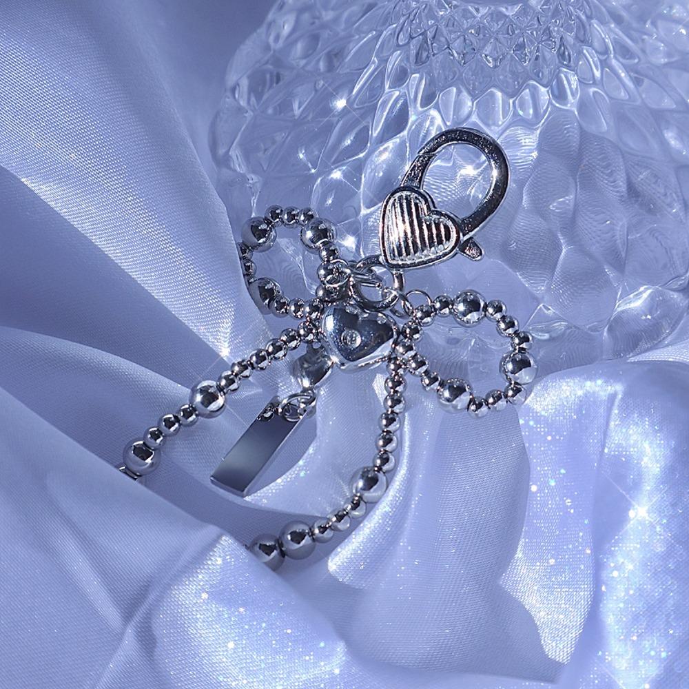 리본 하트 빔 키링