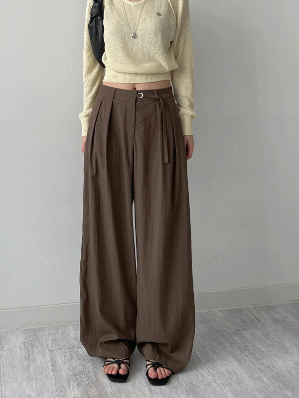 [쿨링감/여름슬랙스] 디링 투턱 롱 와이드 슬랙스 (2C)