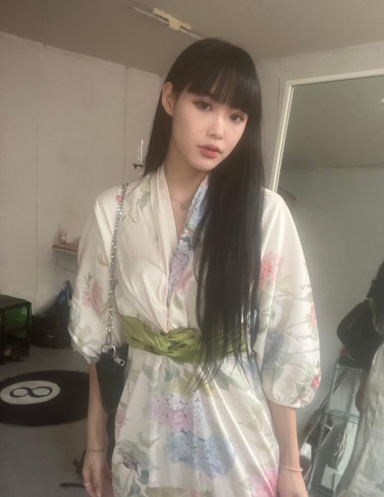 oriental floral dress |오리엔탈 플로럴 드레스