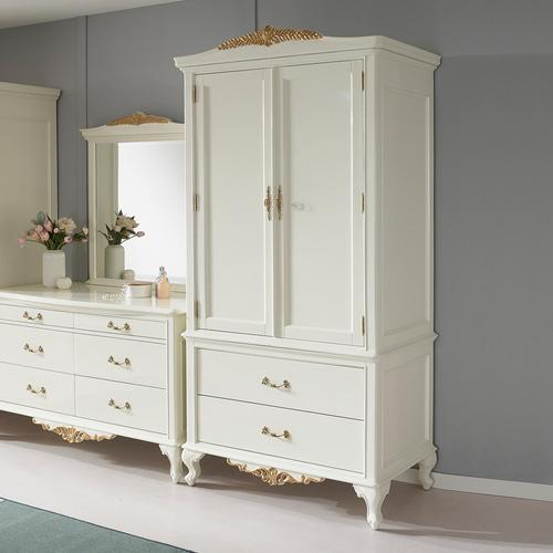 르네 원목 옷장 엔틱 입본장 키큰 장 안방(아이보리)