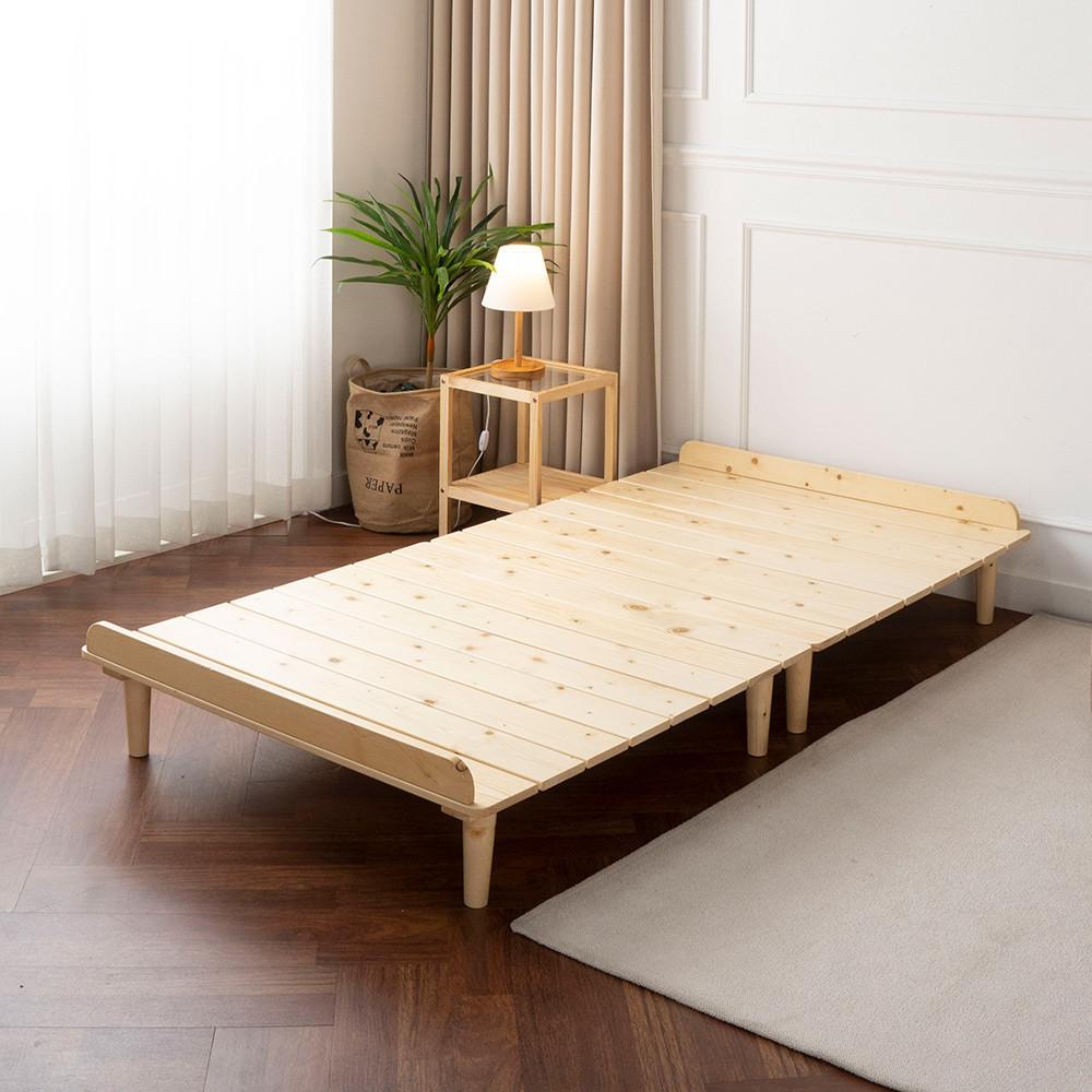 에보니아 파인 평상형 원목 침대프레임 SS 슈퍼싱글