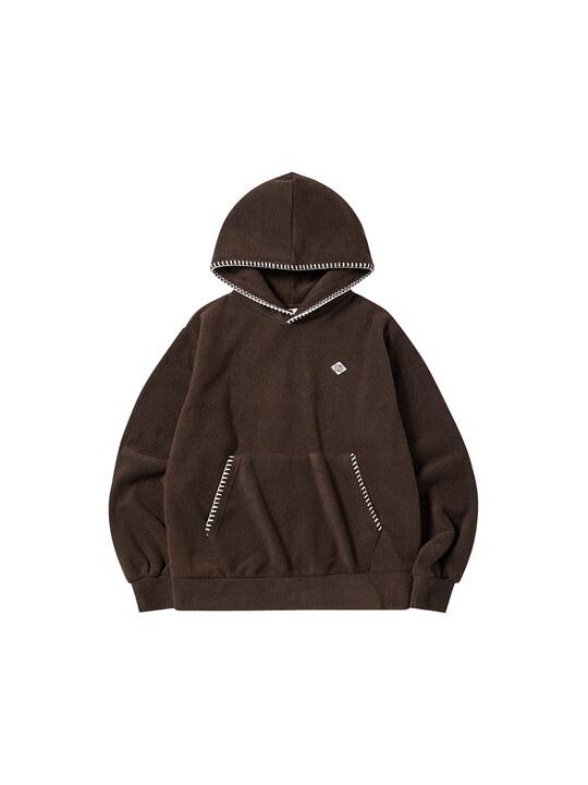 W FLEECE HOODIE [BROWN]