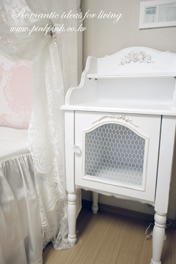 쉐비 2단 철망 사이드테이블