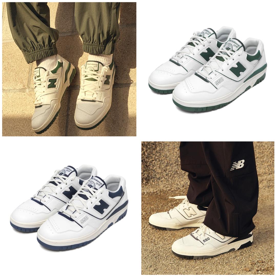 말본 뉴발란스 골프화 550 3칼라 그린/블랙/네이비