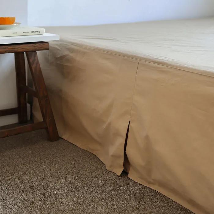 트윌 맞주름 베드 스커트