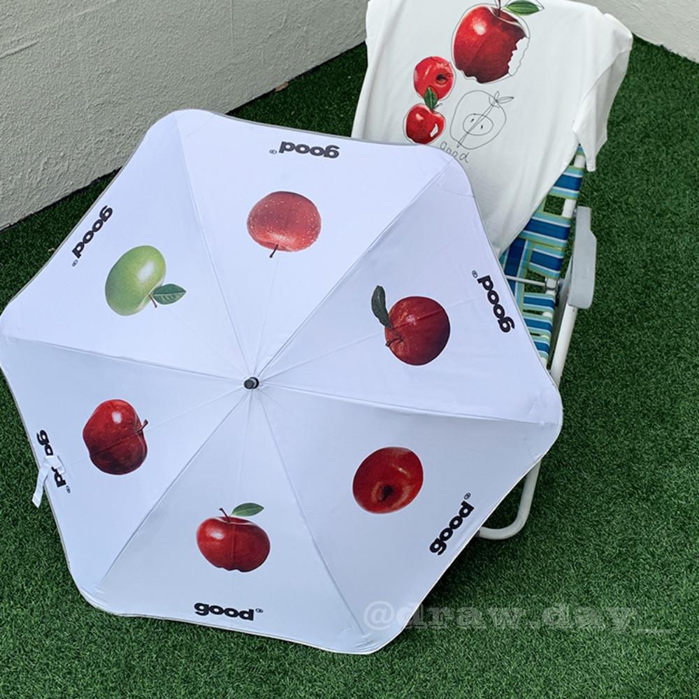 드로우데이 애플 사과 예쁜 이쁜 고급 장우산 중학생 패션 디자인 우산
