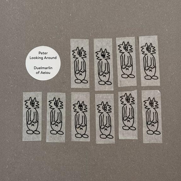 Peter Looking Around Masking Tape Duelmarlin of Aeiou