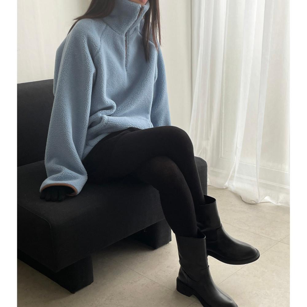 하이넥 반집업 양털 후리스 (2color)