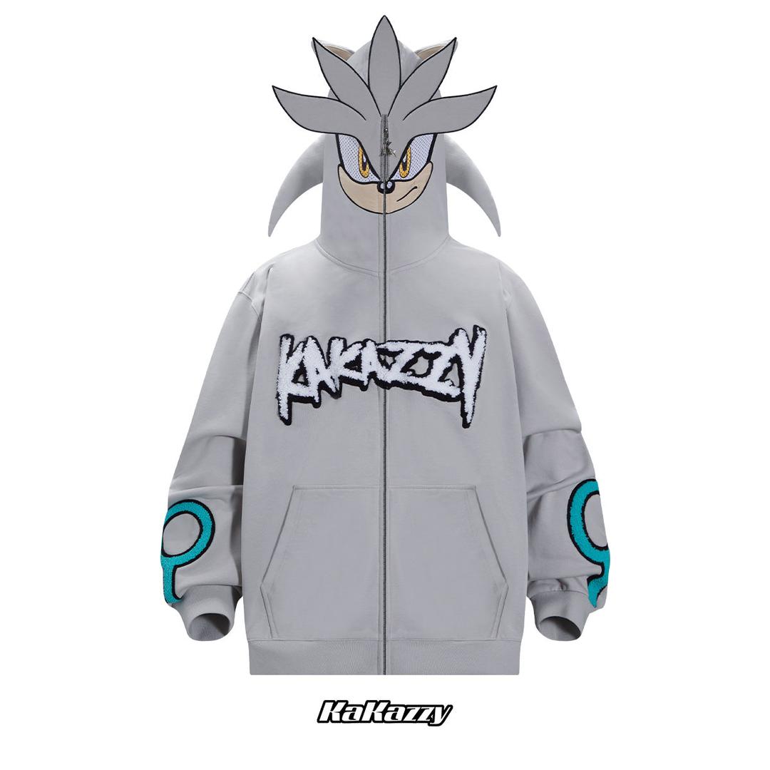 Kakazzy Full Zip Hoodie Gray（Eyes Can See）
