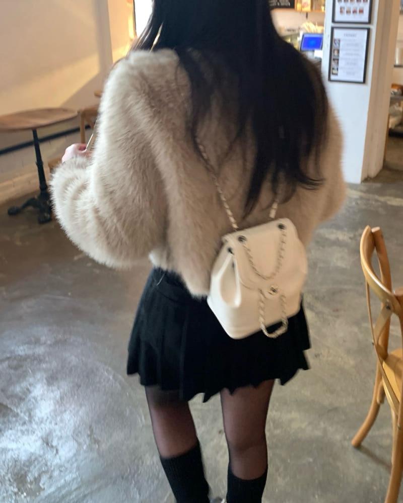 [프리마인] (예약주문/2.10 이후 순차배송) 페이크 퍼가디건/퍼자켓 2color