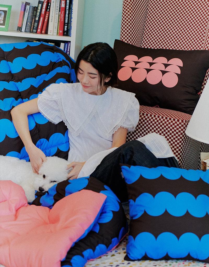 디자인 패턴 항균 차렵이불 단품/세트 (SS/Q) 웨이브