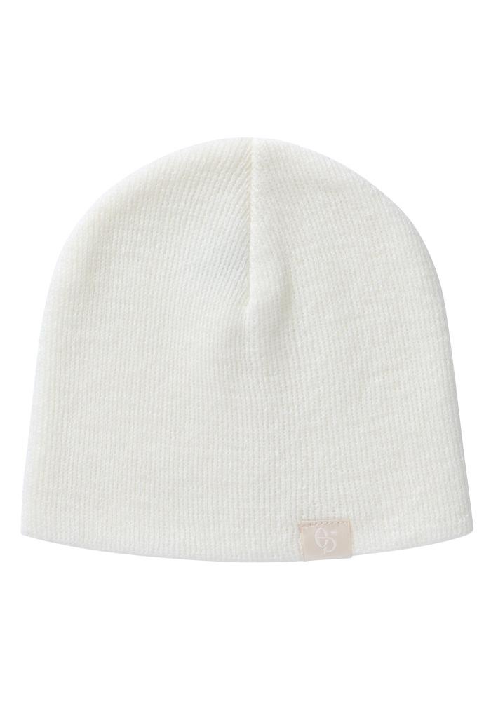 포인트 로고 라벨 숏 비니 아이보리