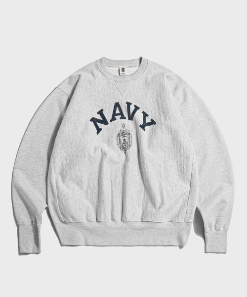 US Naval Academy Reverse Weave Sweatshirt Grey