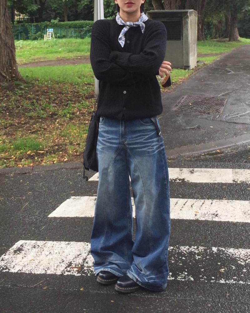 서베너 워싱 플레어 데님 팬츠 2C