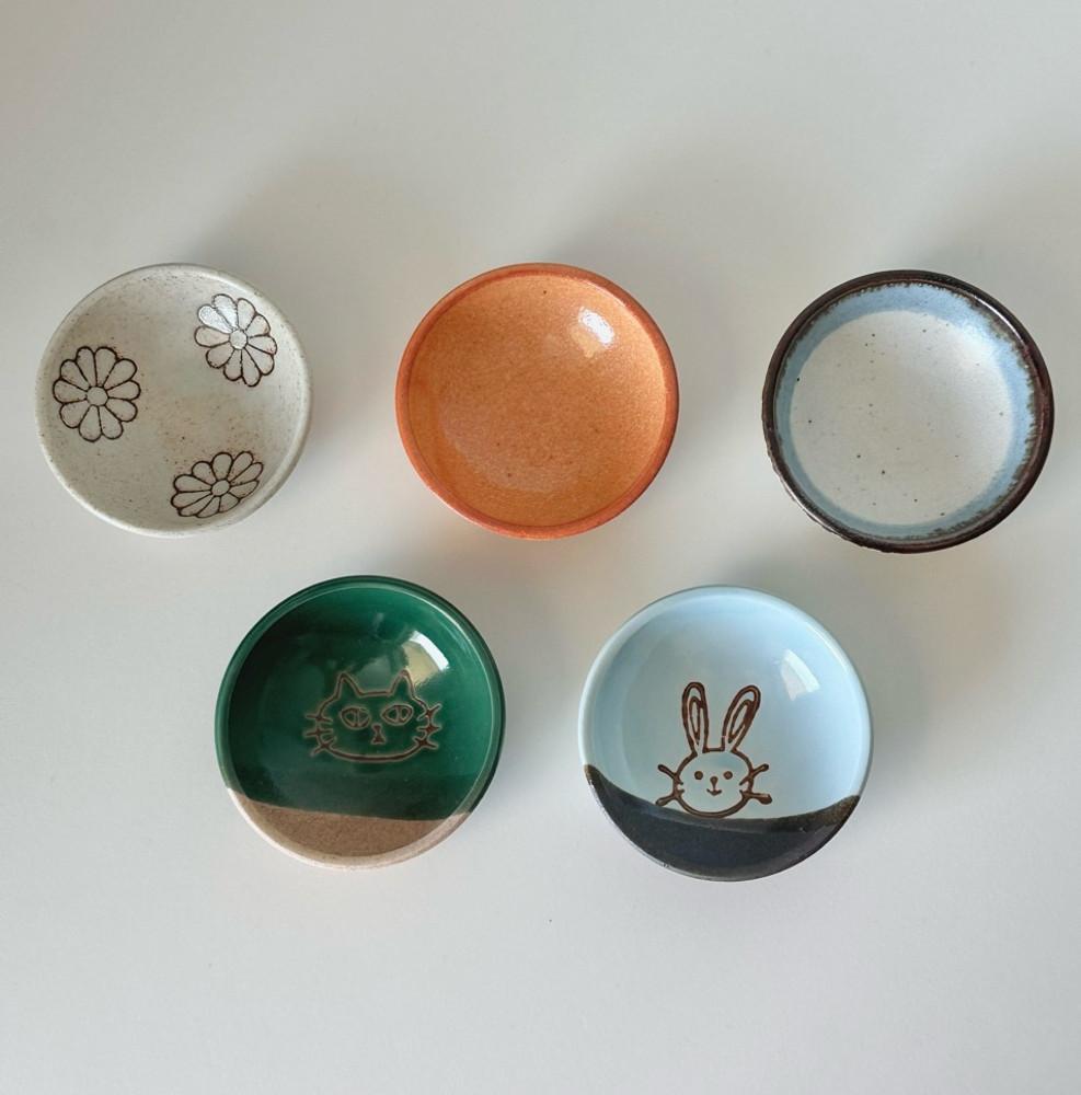 5 type sauce bowl/ 토끼 고양이 오렌지 소스볼 간장그릇 일본 종지