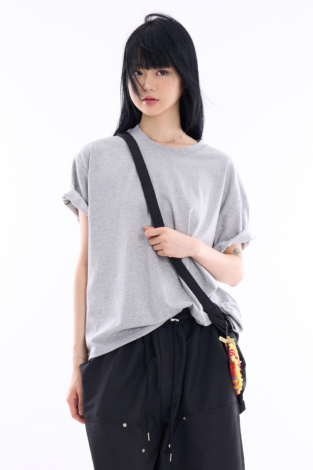 라우코하우스 카인드 루즈 크롭 티셔츠