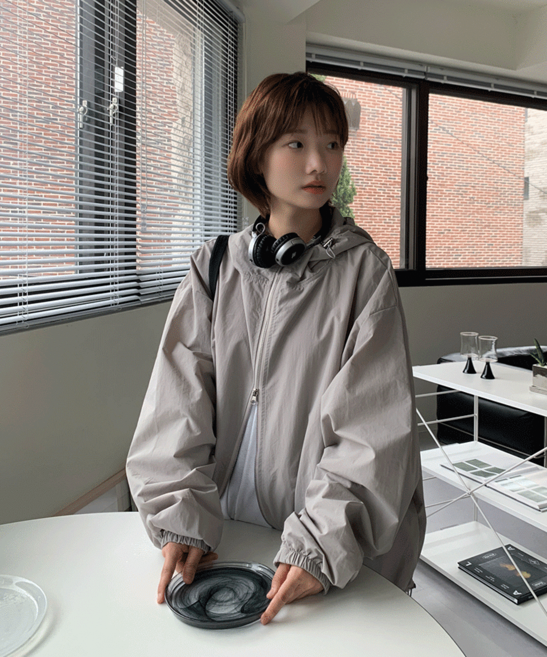 [UNISEX]레비 후드바람막이