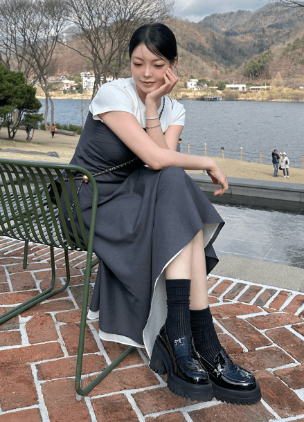 언발란스 미디 원피스