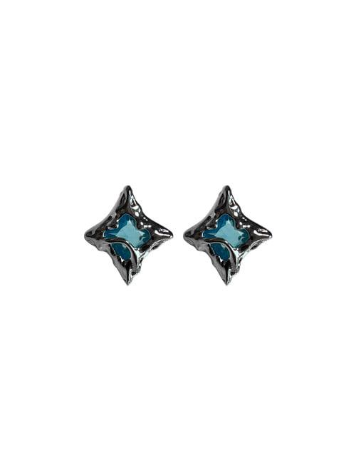 (silver post) Elas Spark Earring - Blue