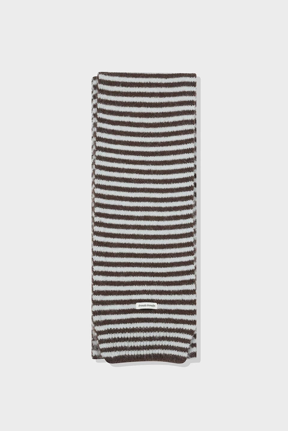 curlysue muffler - brown blue