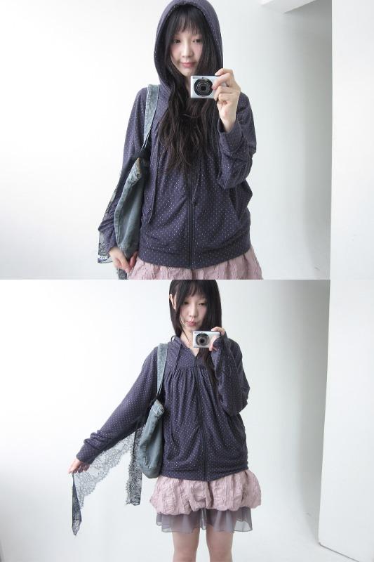 solid hoodie zip-up (3color)