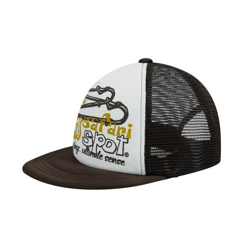SAFETY LOGO MESH CAP (BROWN)
