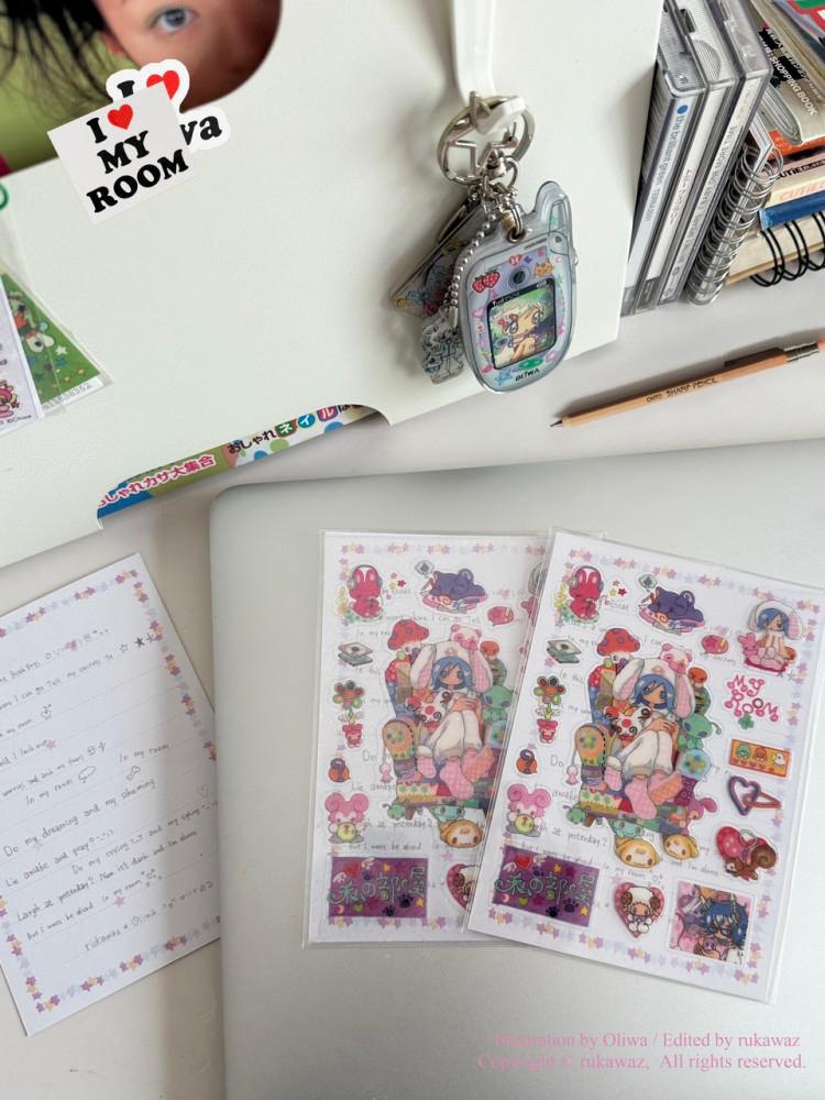 [ Rukawaz ] I ♥ MY ROOM 스티커