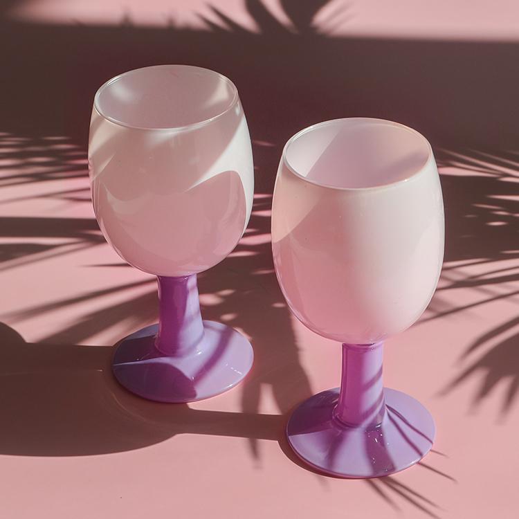 "러브 바이올렛 와인잔 1P" / 신혼부부 결혼 집들이 선물 고블렛잔