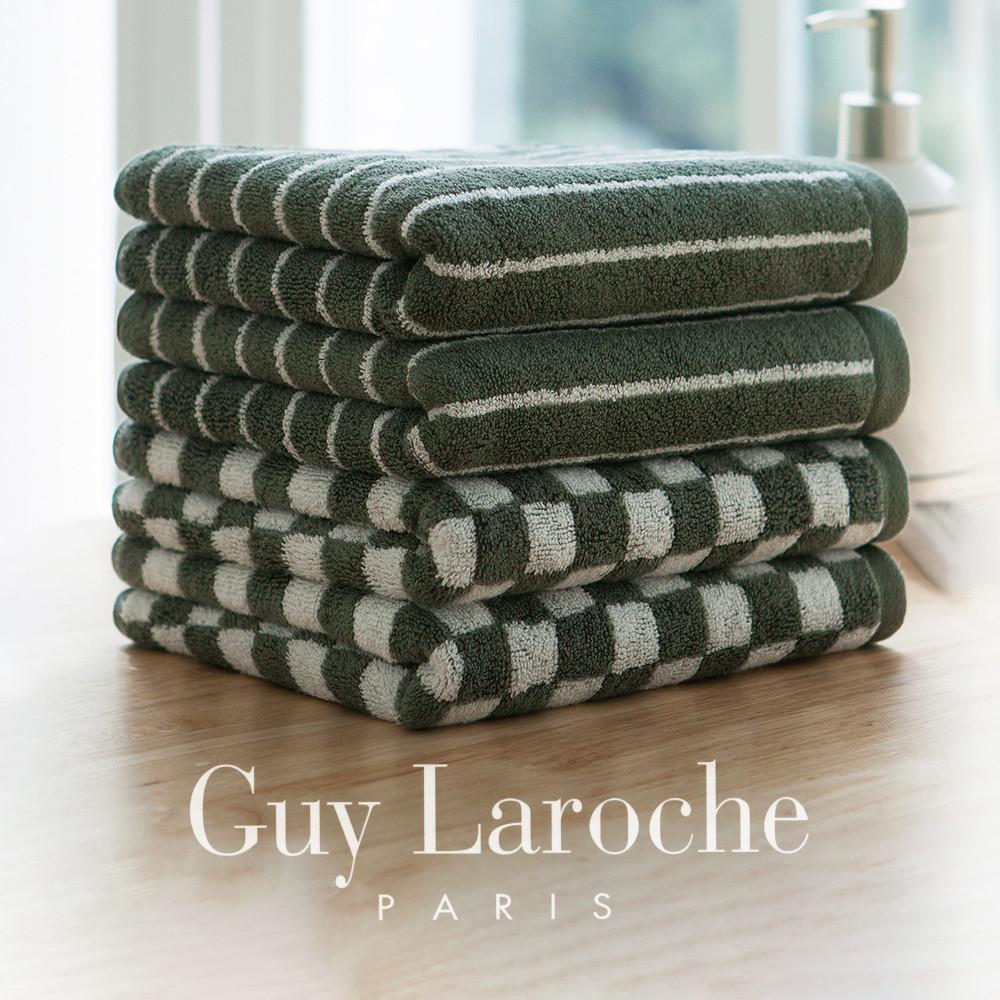 [세트상품] 기라로쉬 호텔수건 뱀부 체스&그리드 그린 4매세트 먼지없는 스트라이프 고급수건 체커보드