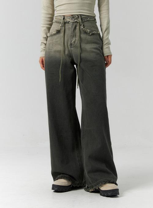 이반 빈티지 와이드데님팬츠 CA1309