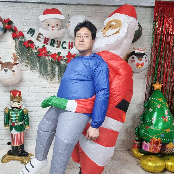 산타클로스도둑 에어슈트 / 크리스마스 파티 코스프레 산타 에어슈트 풍선옷