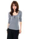 YOUNG STAGE Sleek Henley Scoop Top (2color)