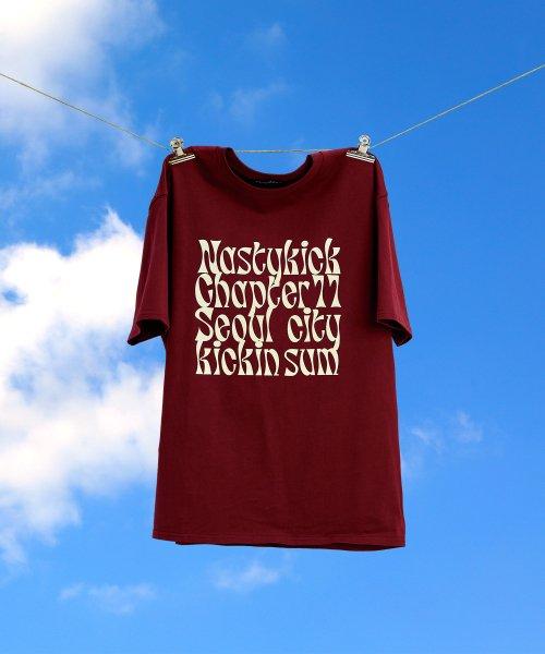 [NK] Kinsum Logo Tee (Burgundy)_K23QB644