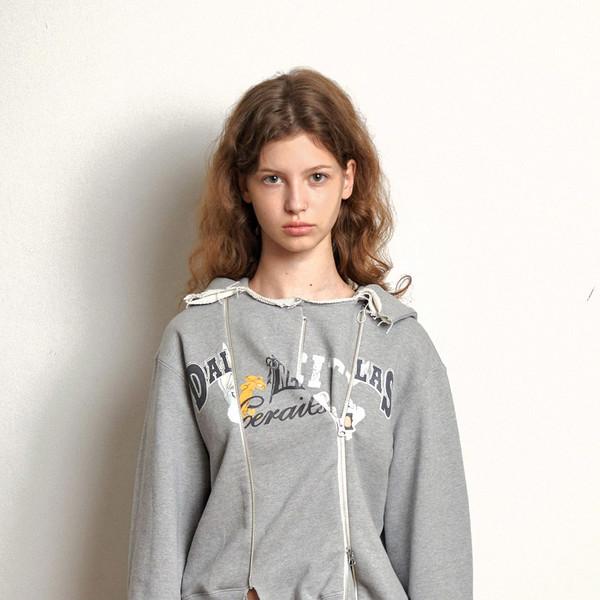 24 unbalanced raw cut hoodie
