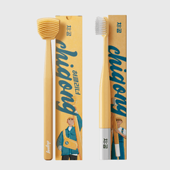 [세트] 친환경 치공 칫솔 X 혀클리너(마일드 옐로우)
