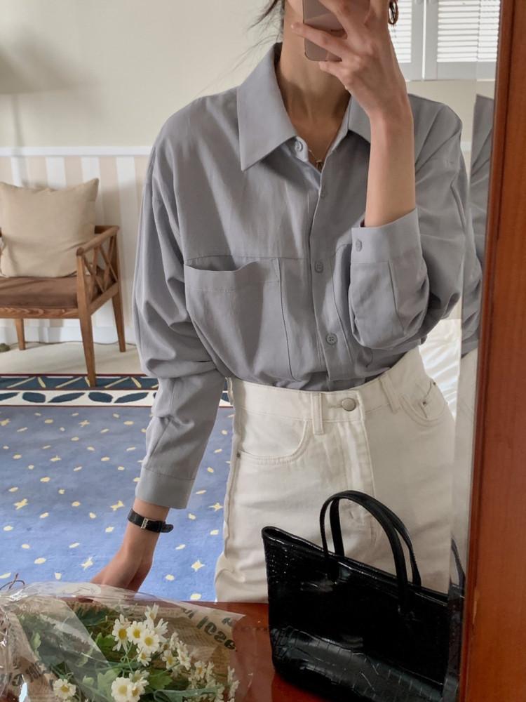 소프트 포켓 남방 (3col) 빅포켓 봄남방 가벼운 구김없는 셔츠