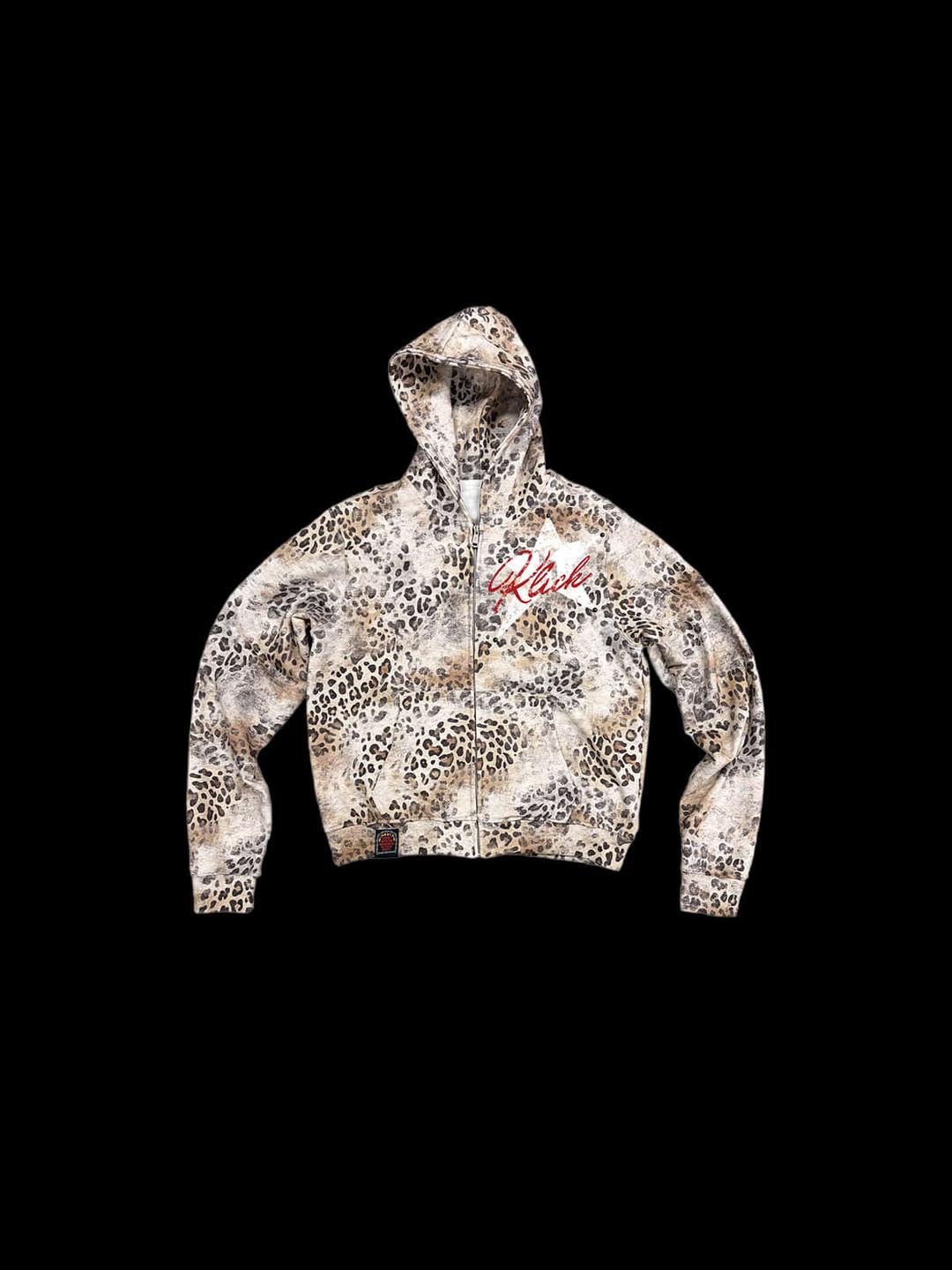 wildspot star logo hoodie zip-up