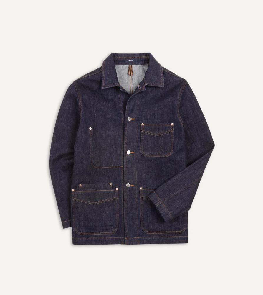 드레익스 Indigo Rinse Denim Five-Pocket Chore Jacket